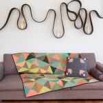 QST log cabin quilt pattern in australian bush colours by Lorena Uriarte